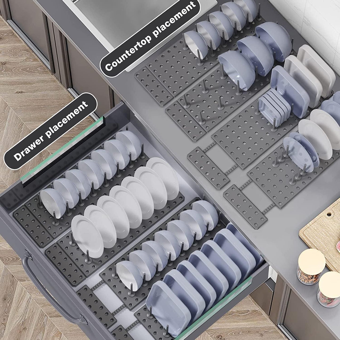 Drain Shelf Dish Drying Rack Kitchen Drawer Organizer – Fast Drain, Space-Saving Storage