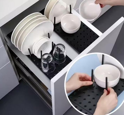 Drain Shelf Dish Drying Rack Kitchen Drawer Organizer – Fast Drain, Space-Saving Storage