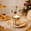 Luxury Nordic Rotary Metal Candle Holder Lantern