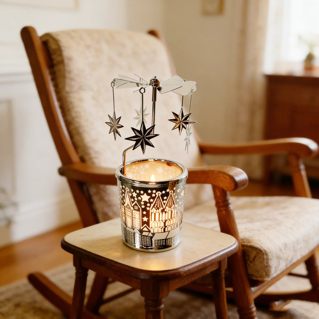 Luxury Nordic Rotary Metal Candle Holder Lantern