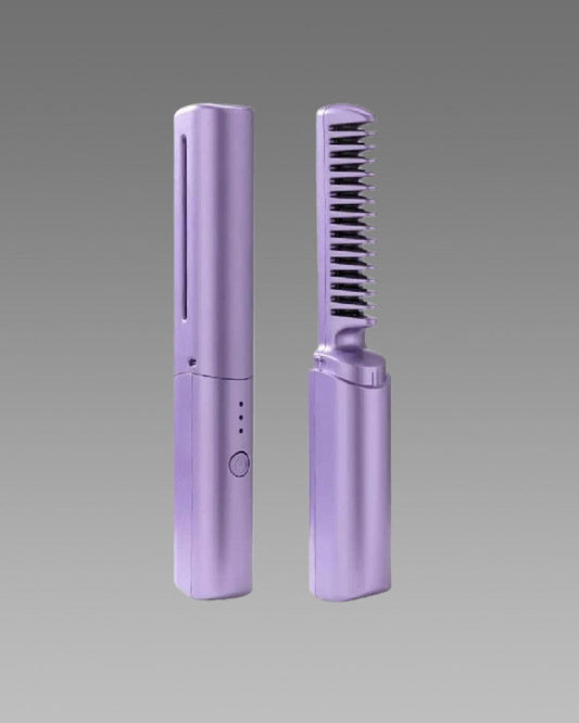 Meneflix Portable Mini Hair Straightener – Cordless Rechargeable Hot Comb