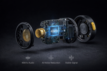 TX Wireless Lavalier Microphone with Charging Case – Dual Mic, 48kHz Audio