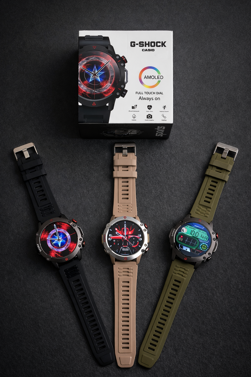 G-Stock Casio AMOLED Smartwatch – Full Touch Dial with Always-On Display
