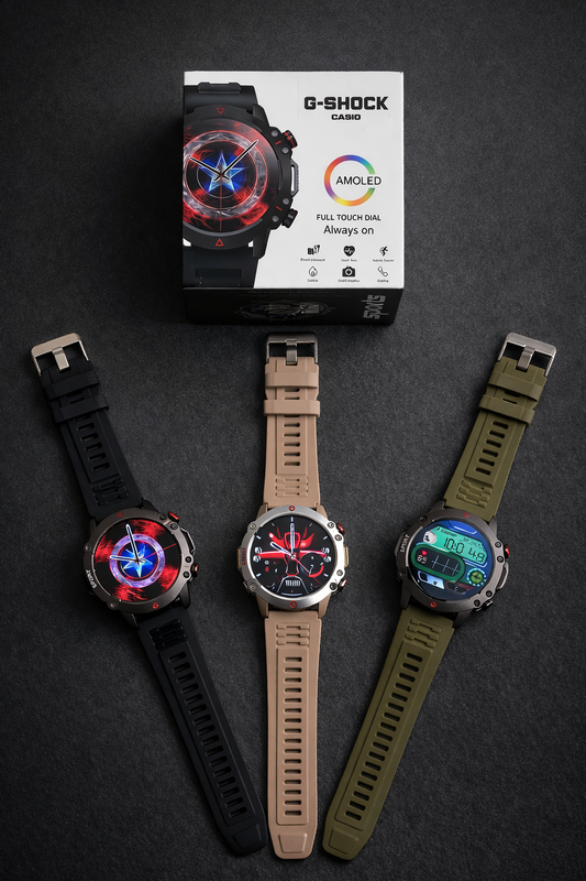 G-Stock Casio AMOLED Smartwatch – Full Touch Dial with Always-On Display