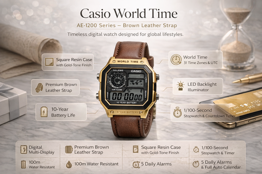 Casio AE-1200 World Time Digital Watch